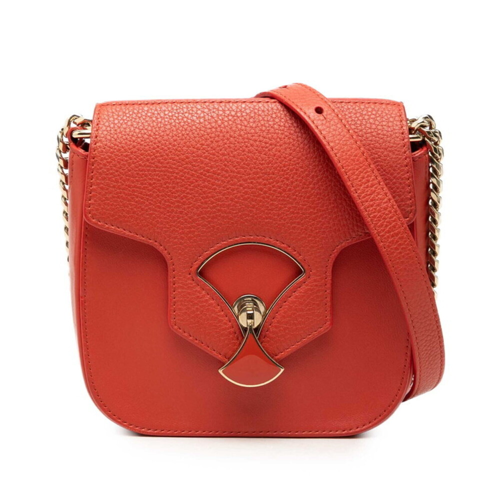 Bulgari Diva's Dream Chain Shoulder Bag, Orange Leather, Women's BVLGARI